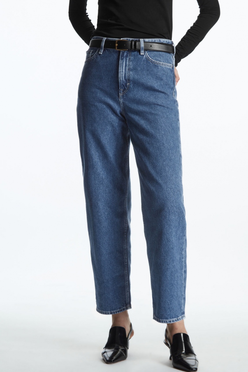 Women's COS Arch Tapered Jeans Blue NZ-79KWERYAU