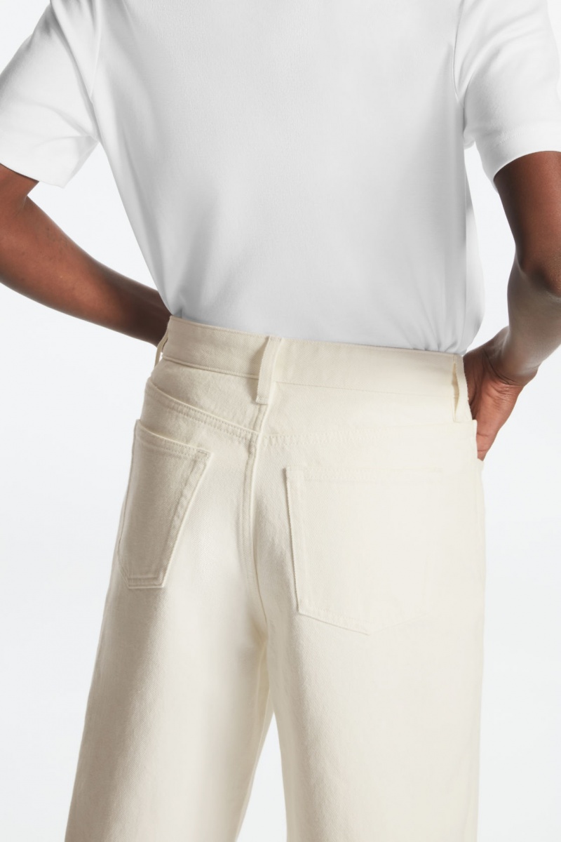 Women's COS Arch Tapered Jeans Cream NZ-79HJTKNVO
