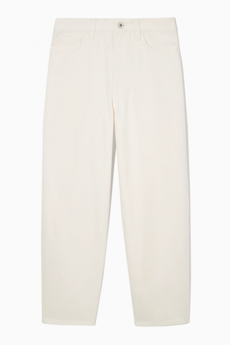 Women's COS Arch Tapered Jeans Cream NZ-79HJTKNVO