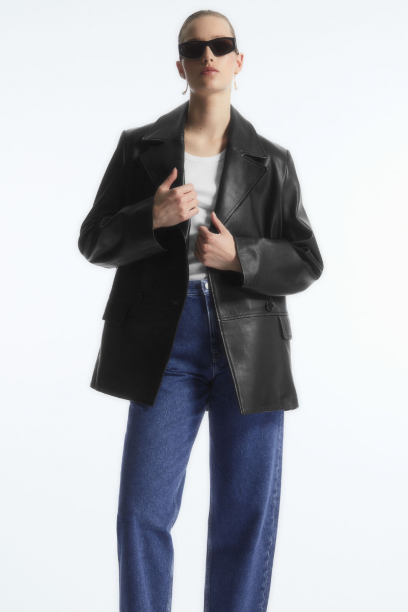Women's COS Arch Tapered Jeans Dark Blue NZ-31COLXFMU