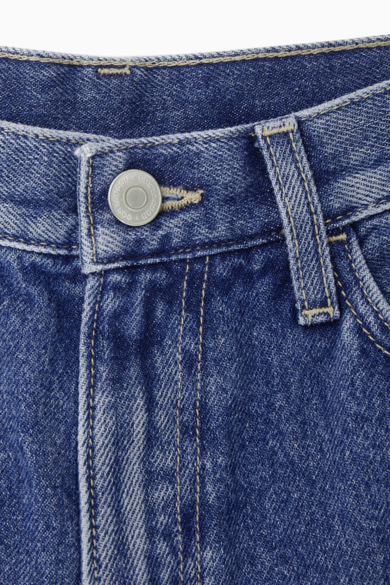 Women's COS Arch Tapered Jeans Dark Blue NZ-31COLXFMU