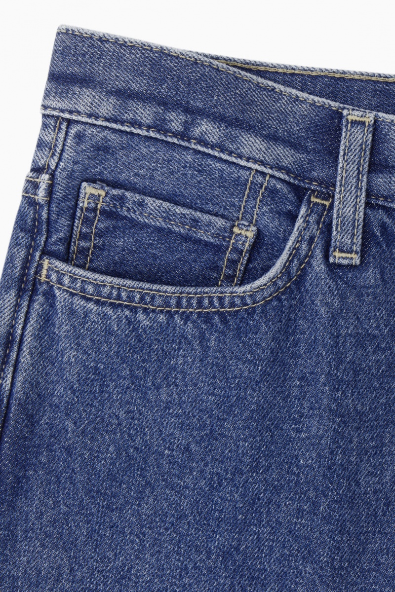 Women's COS Arch Tapered Jeans Dark Blue NZ-31COLXFMU