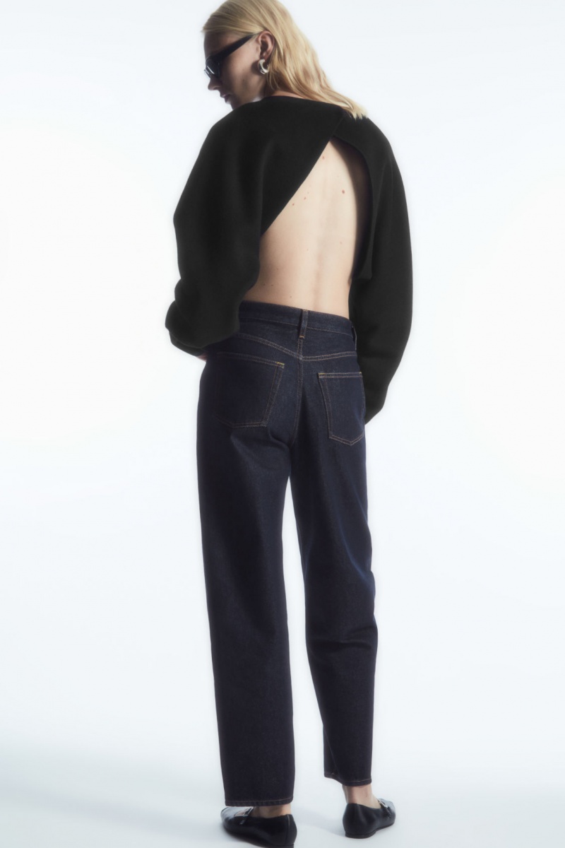 Women's COS Arch Tapered Jeans Dark Blue NZ-41XWLRVMU