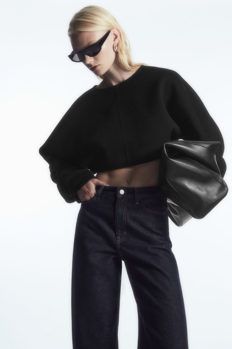 Women's COS Arch Tapered Jeans Dark Blue NZ-41XWLRVMU