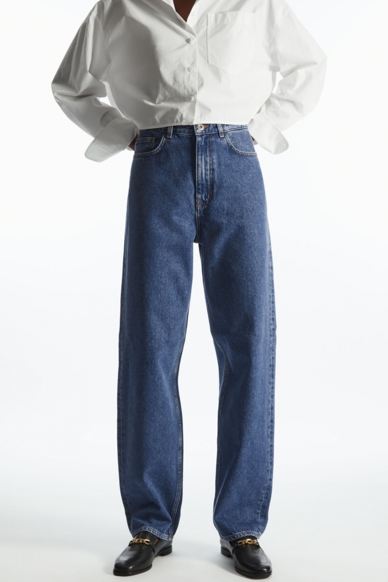 Women's COS Arch Tapered Jeans Indigo Blue NZ-04RPCOEBX