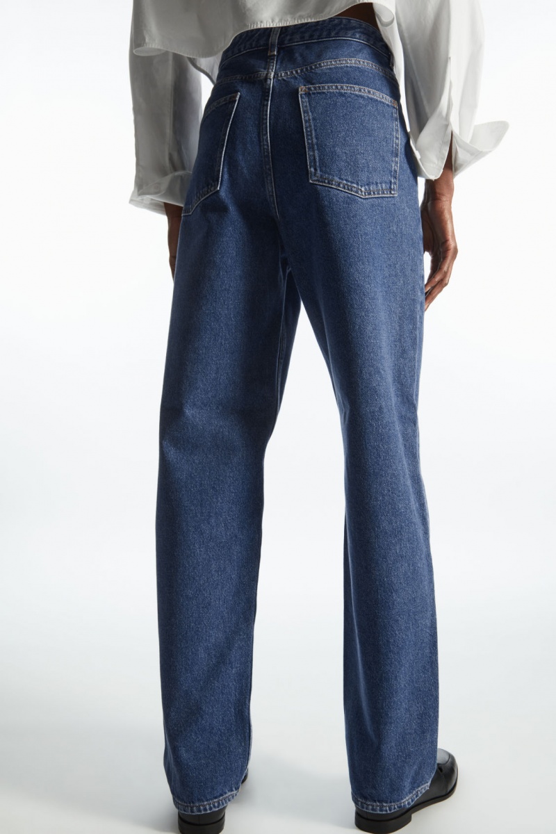 Women's COS Arch Tapered Jeans Indigo Blue NZ-04RPCOEBX