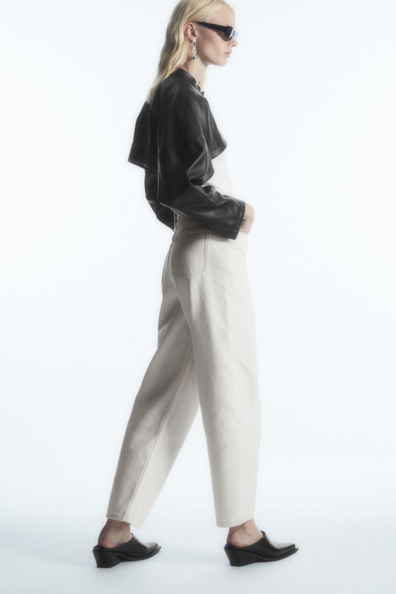 Women's COS Arch Tapered Jeans White NZ-10OPVCJFD