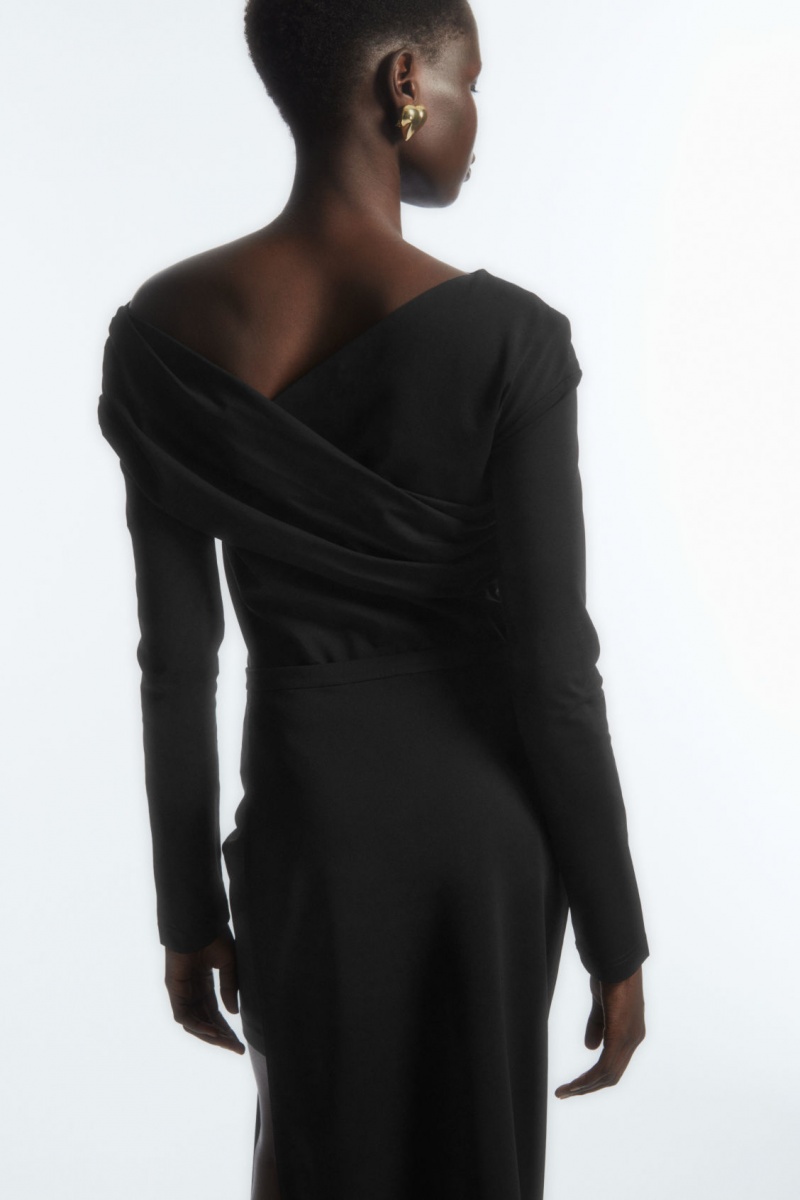 Women's COS Asymmetric Cutout Skirt Black NZ-89GRYLAQC
