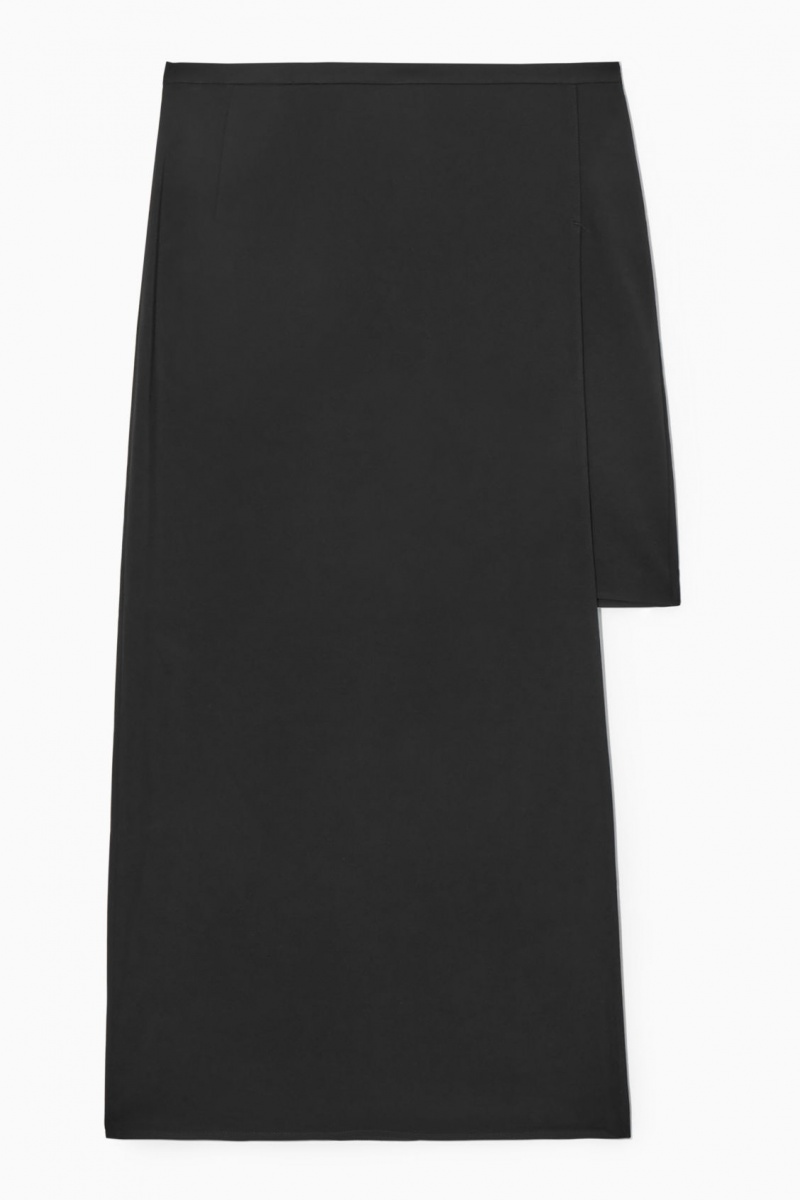 Women's COS Asymmetric Cutout Skirt Black NZ-89GRYLAQC