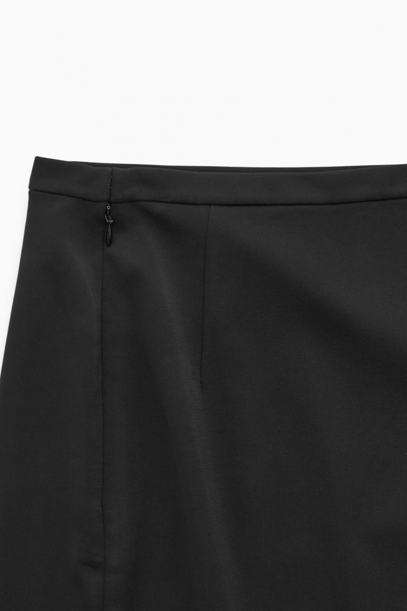Women's COS Asymmetric Cutout Skirt Black NZ-89GRYLAQC