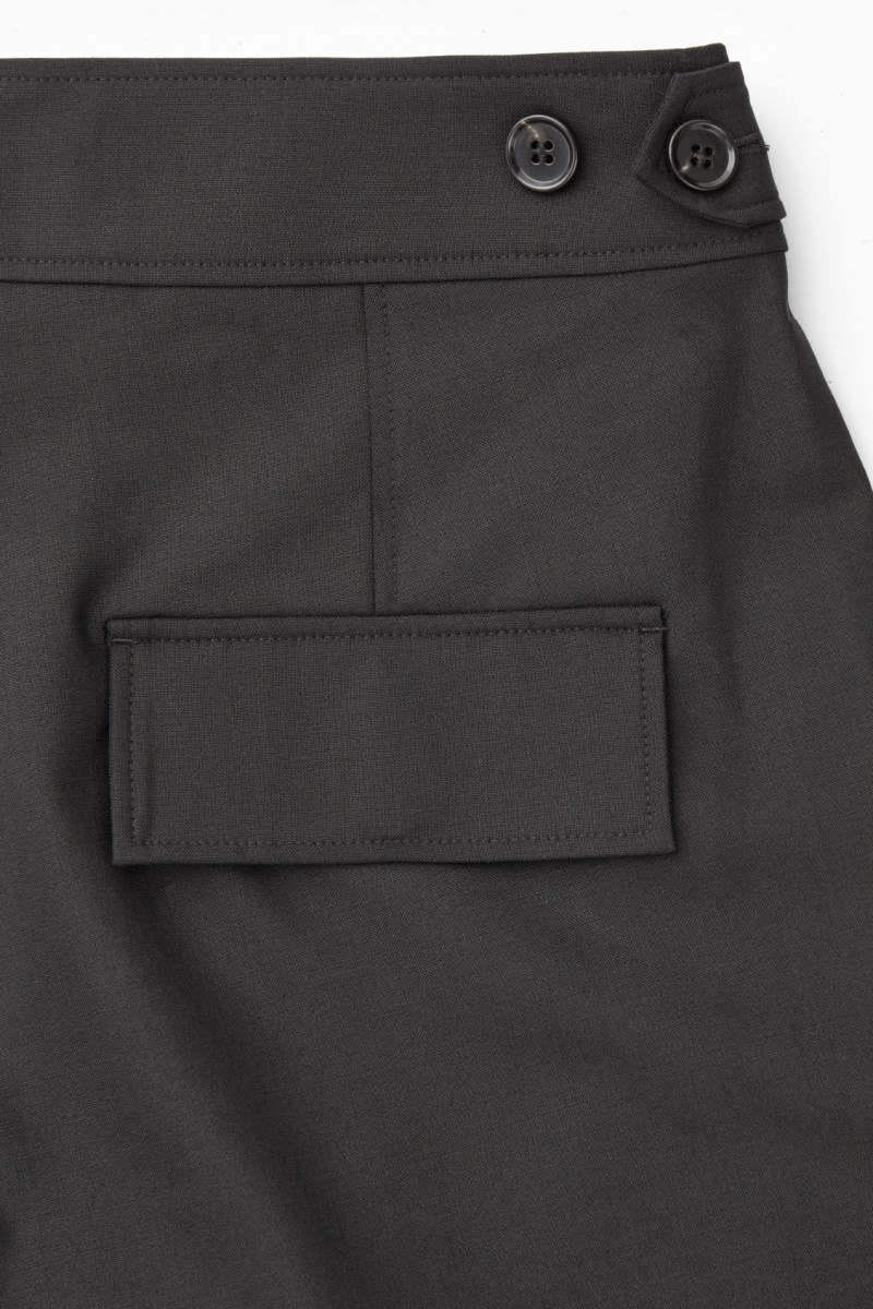 Women's COS Barrel-Leg Utility Pants Black NZ-89FGSQAKR