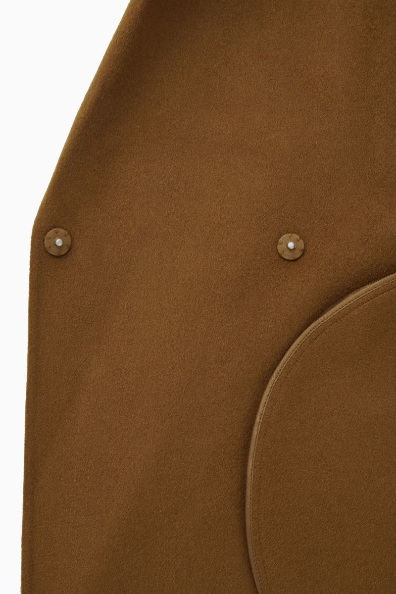 Women's COS Belted Double-Faced Wool Coats Brown NZ-95JANTSPQ