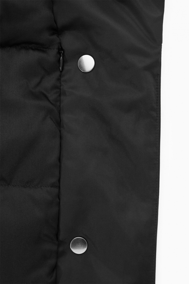 Women's COS Belted Padded Shell Down Coats Black NZ-58VWZYSDC