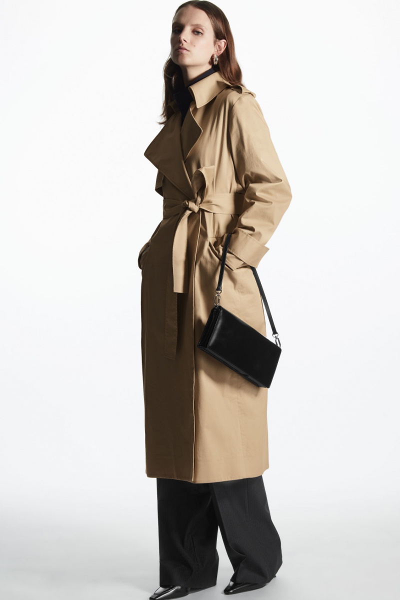 Women's COS Belted Trench Coats Beige NZ-56TMVQJIL