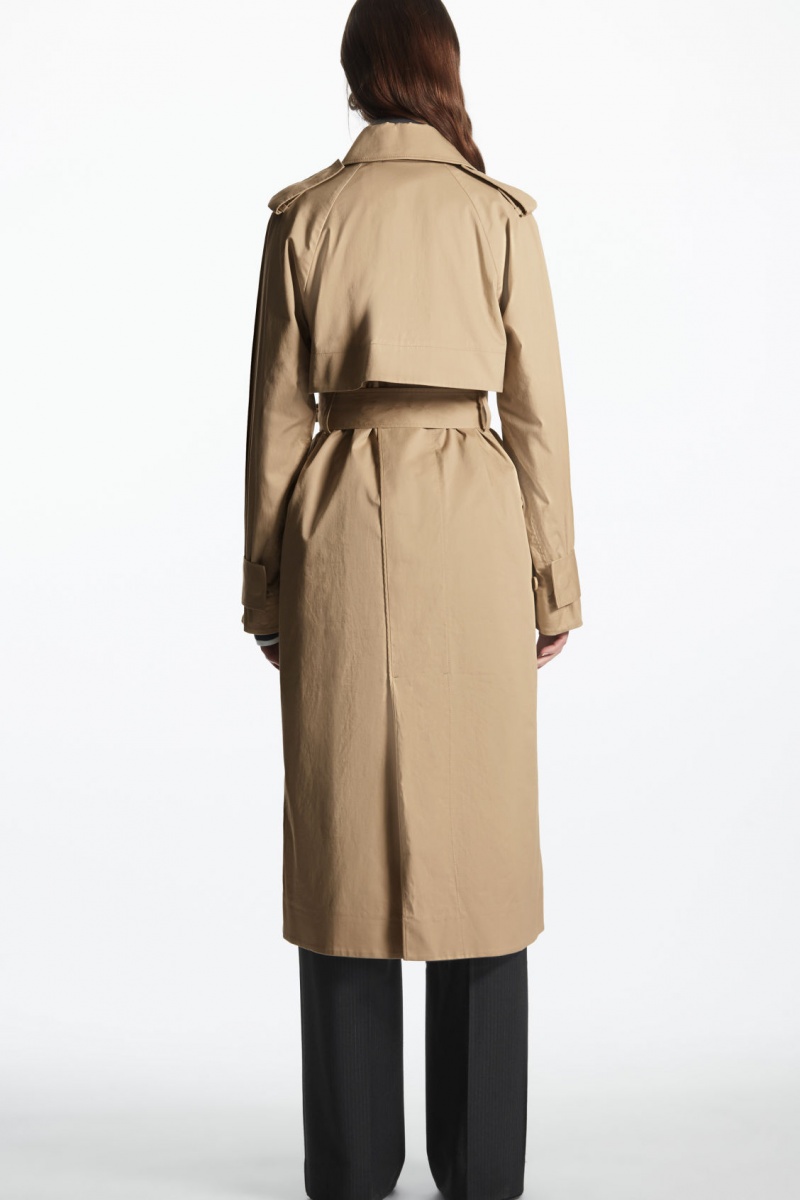 Women's COS Belted Trench Coats Beige NZ-56TMVQJIL