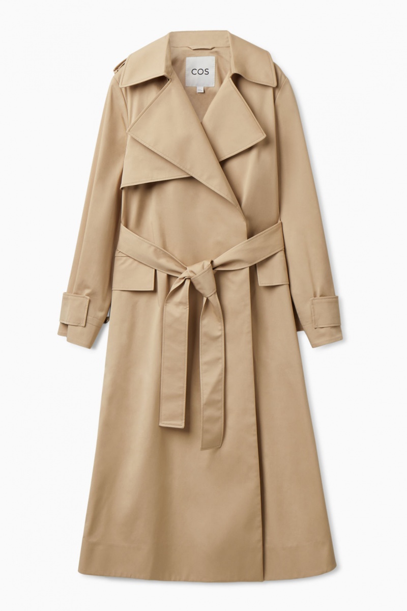 Women's COS Belted Trench Coats Beige NZ-56TMVQJIL
