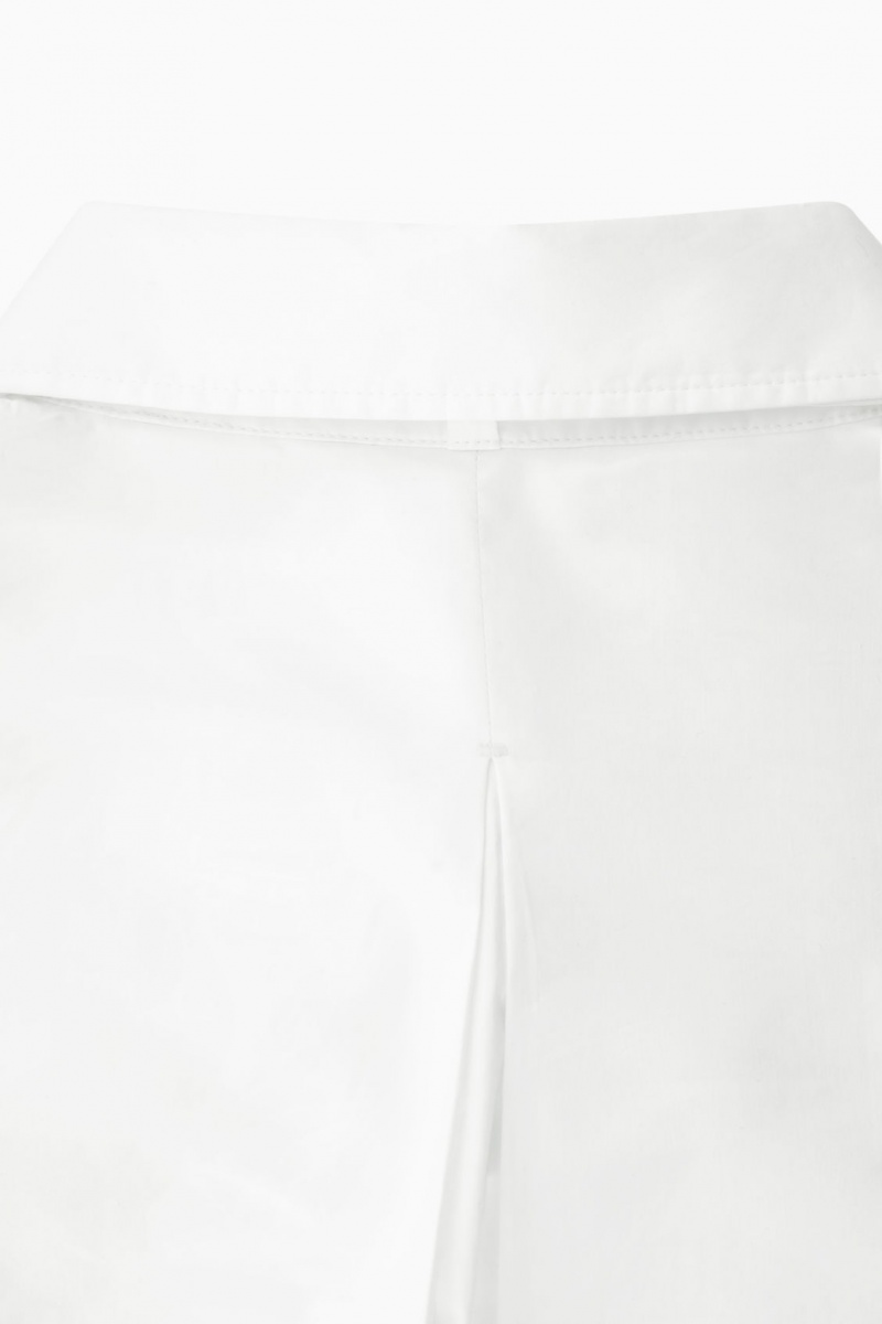Women's COS Bow Mini Dress White NZ-72LDIHJKE