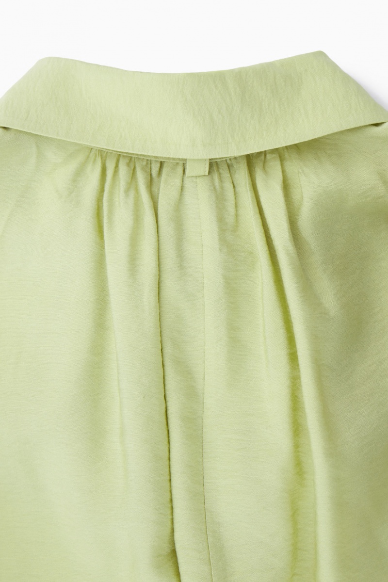 Women's COS Bow Sleeveless Midi Dress Light Green NZ-03VAFGECB
