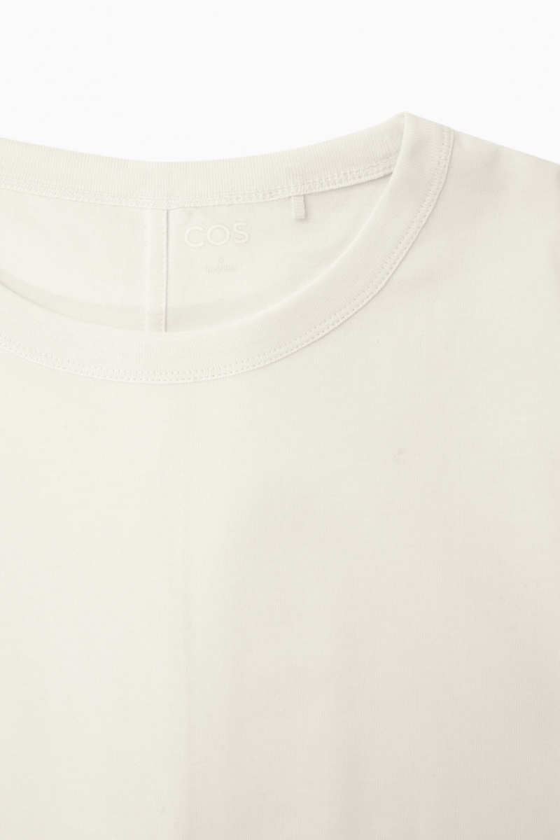 Women's COS Boxy Long-Sleeved T-Shirt White NZ-03YRHKZCB