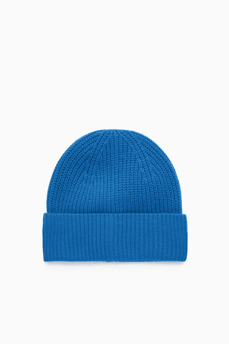 Women's COS Cashmere-Blend Beanie Light Blue NZ-52LJSXVAI