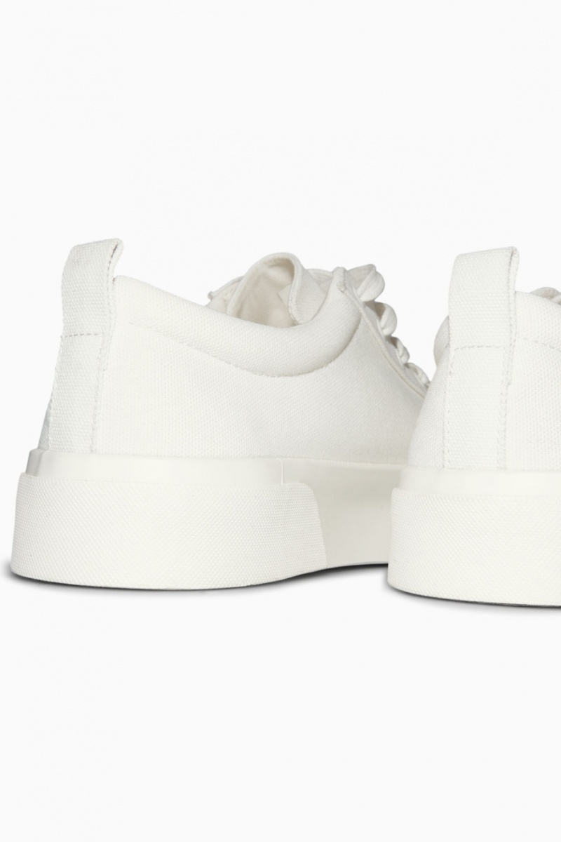 Women's COS Chunky Canvas Sneakers White NZ-26NGJRDUL