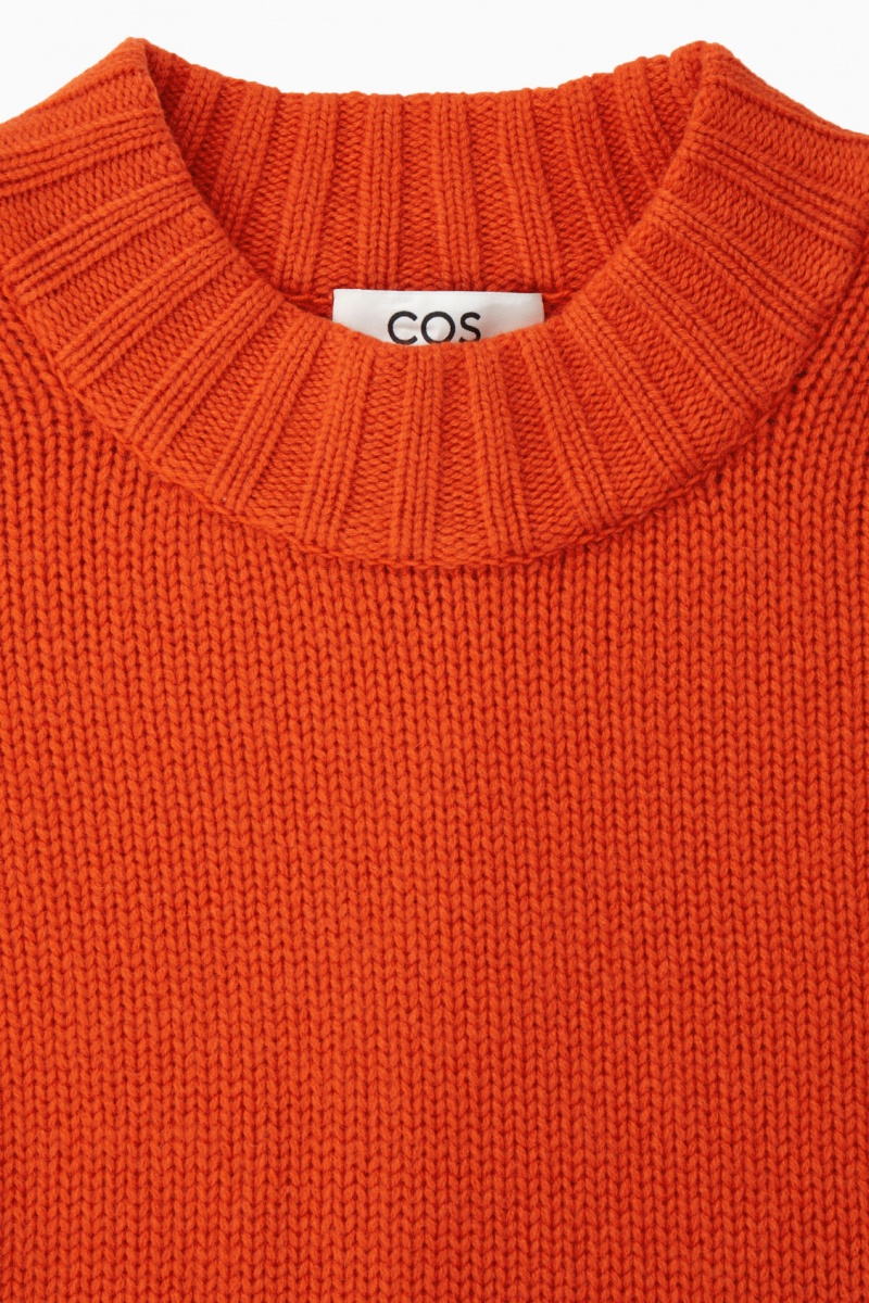 Women's COS Chunky Pure Cashmere Crew-Neck Jumpers Light Orange NZ-85ZFBWLHN