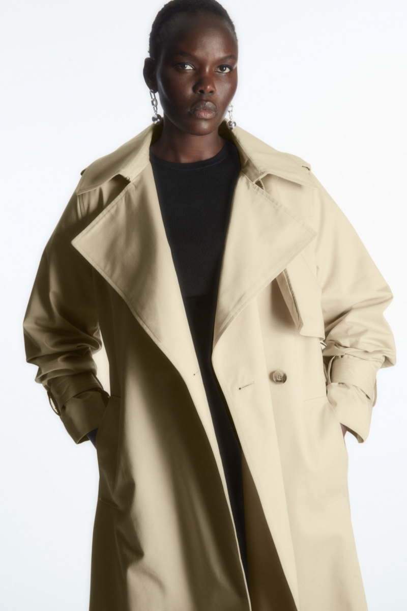 Women's COS Classiced Trench Coats Beige NZ-26IGHSJOL