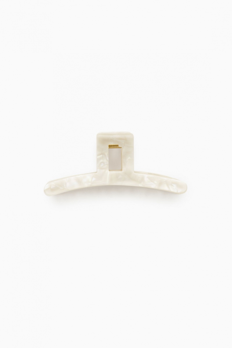 Women's COS Claw Hair Clip Hair Accessories White / Gold NZ-48OPMFEZJ