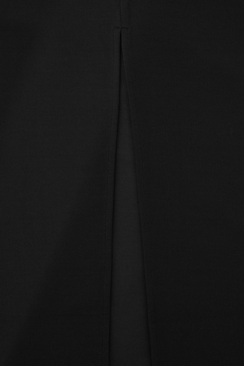 Women's COS Column Maxi Skirt Black NZ-49DSTZOCY