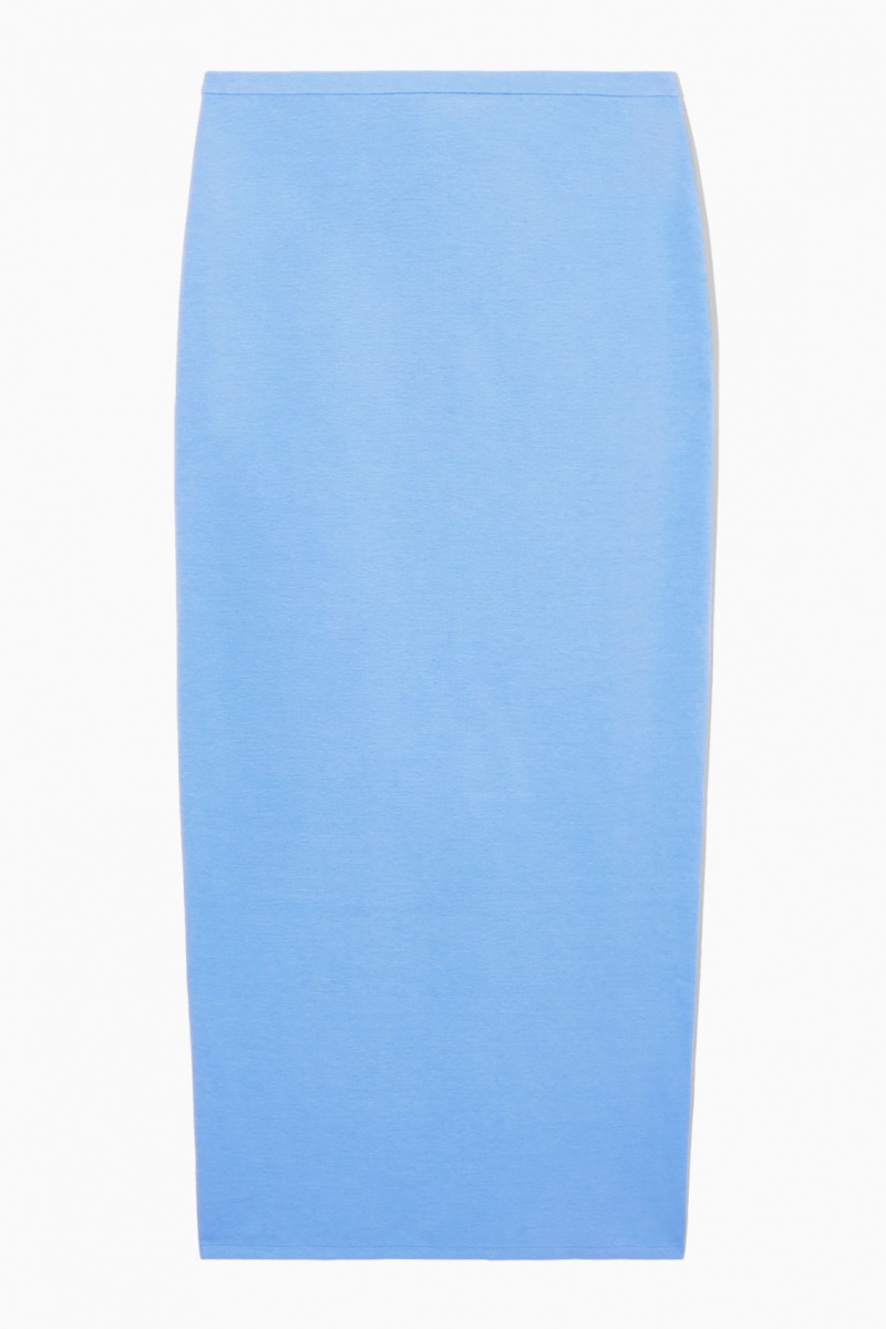 Women's COS Column Maxi Skirt Light Blue NZ-71QOMZXTP