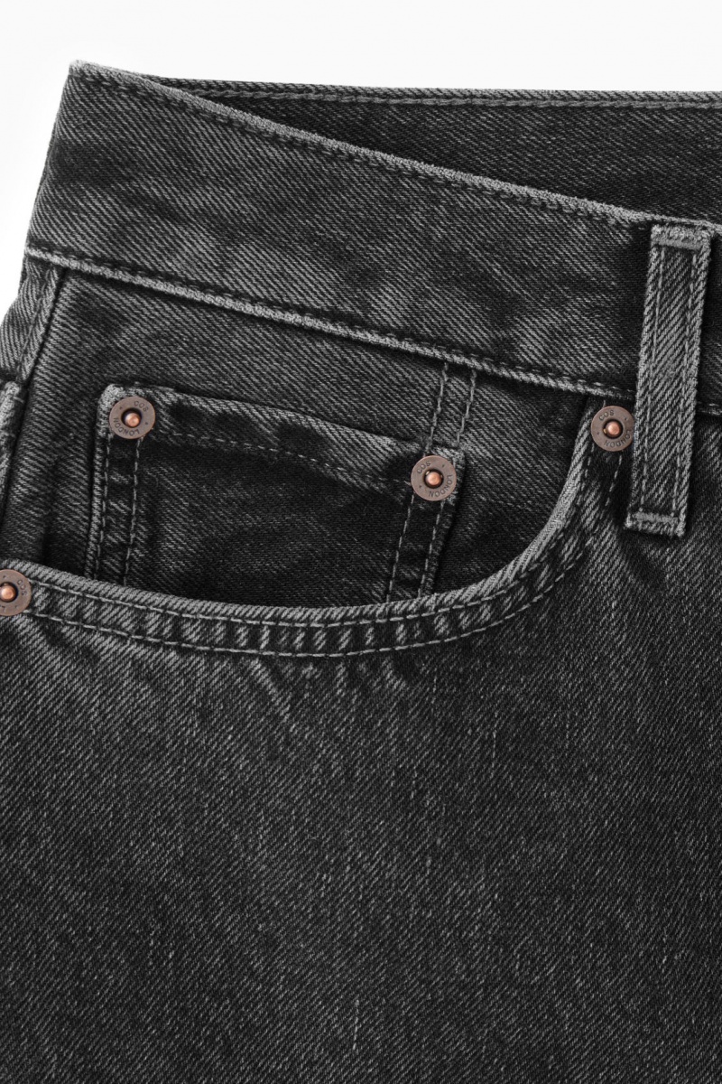 Women's COS Column Straight Jeans Black NZ-08QFHAVRY