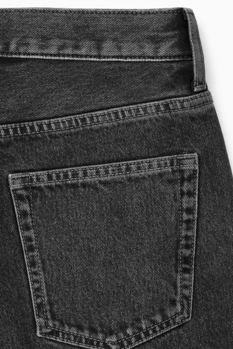 Women's COS Column Straight Jeans Black NZ-08QFHAVRY