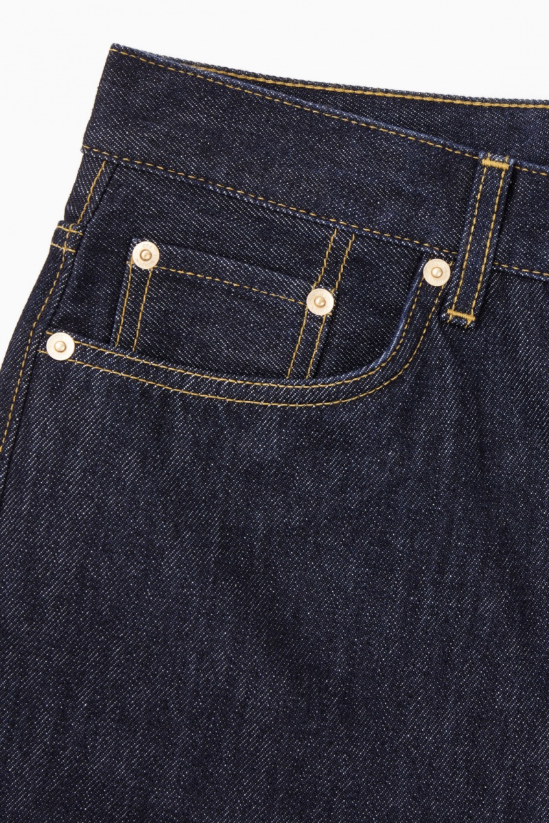 Women's COS Column Straight Jeans Dark Blue NZ-96EROCFQT