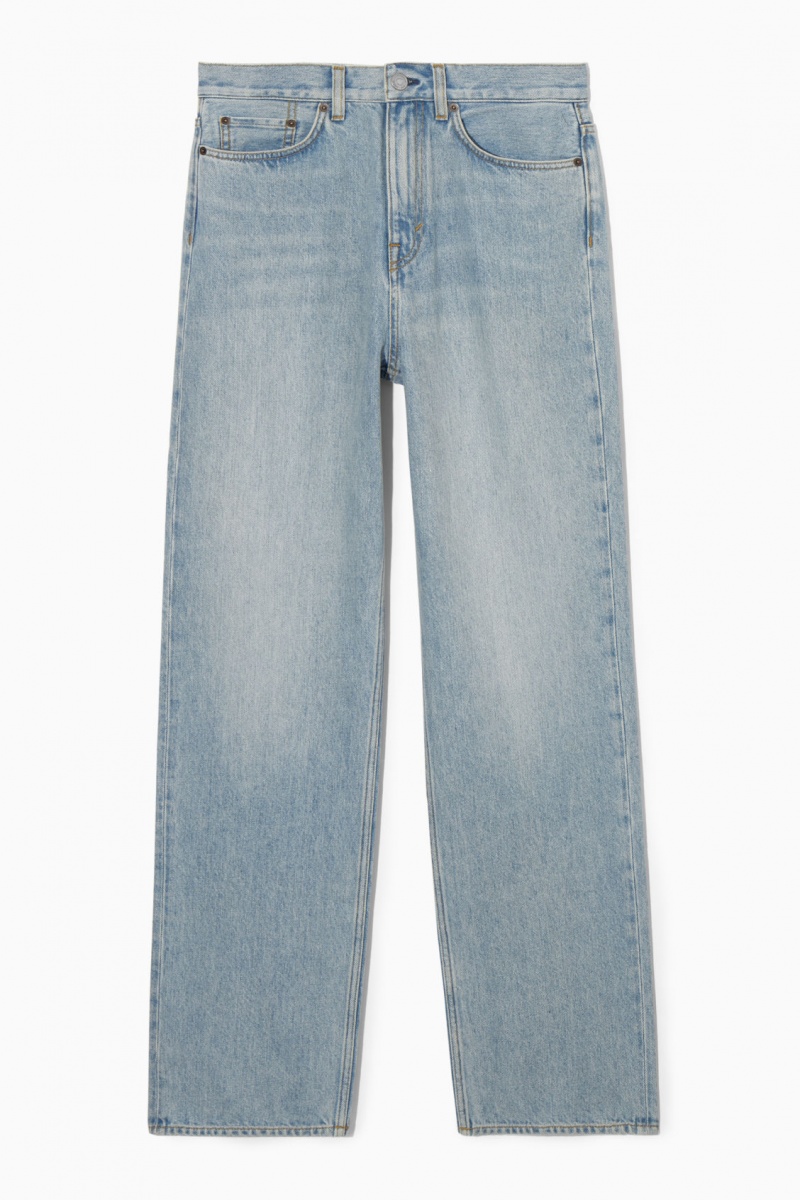 Women's COS Column Straight Jeans Light Blue NZ-18YCVUAHS
