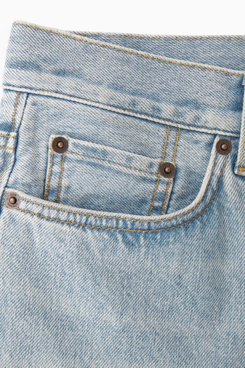 Women's COS Column Straight Jeans Light Blue NZ-18YCVUAHS