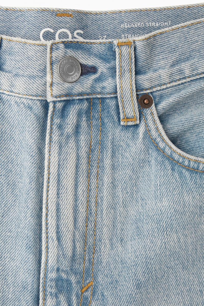 Women's COS Column Straight Jeans Light Blue NZ-18YCVUAHS