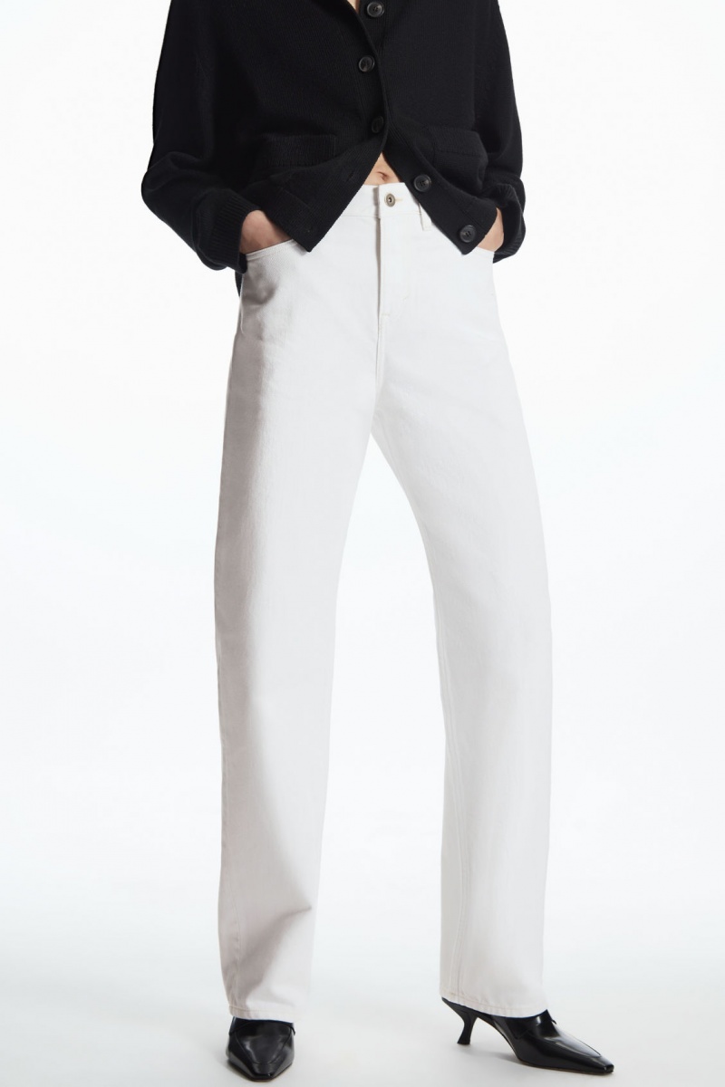 Women's COS Column Straight Jeans White NZ-67ONXMHWQ