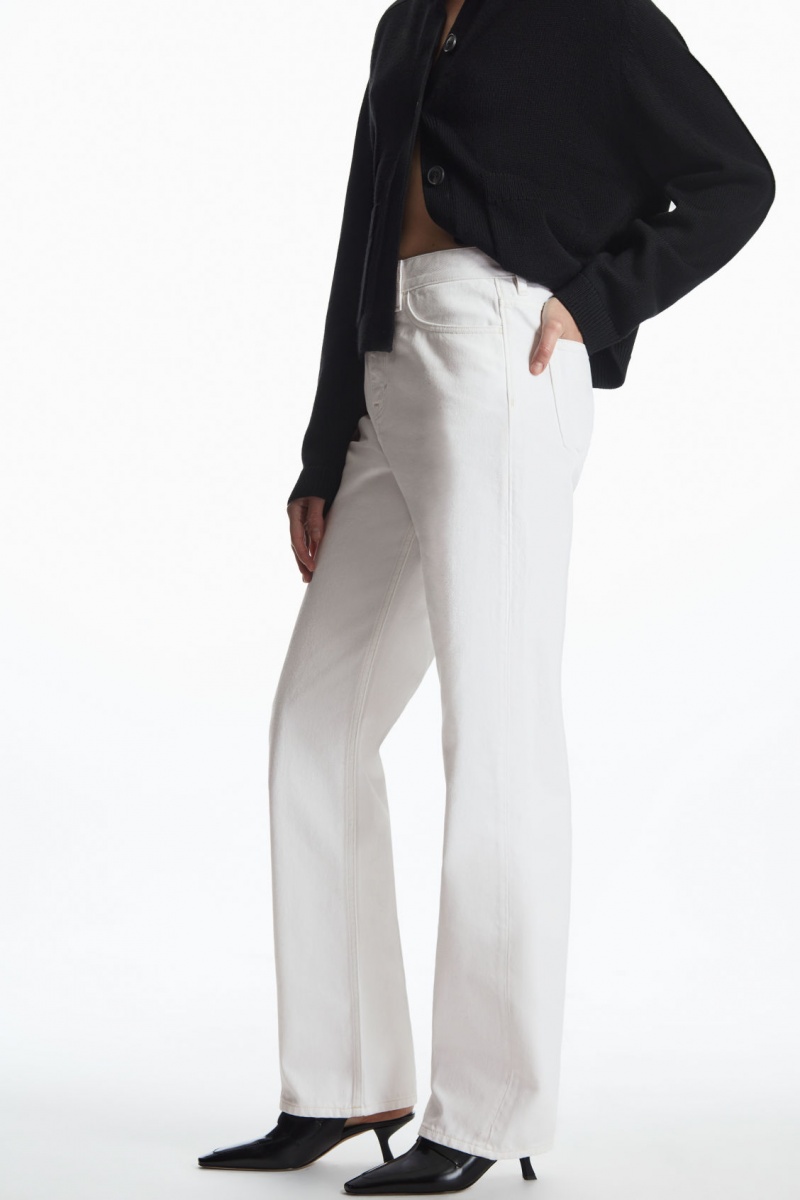 Women's COS Column Straight Jeans White NZ-67ONXMHWQ