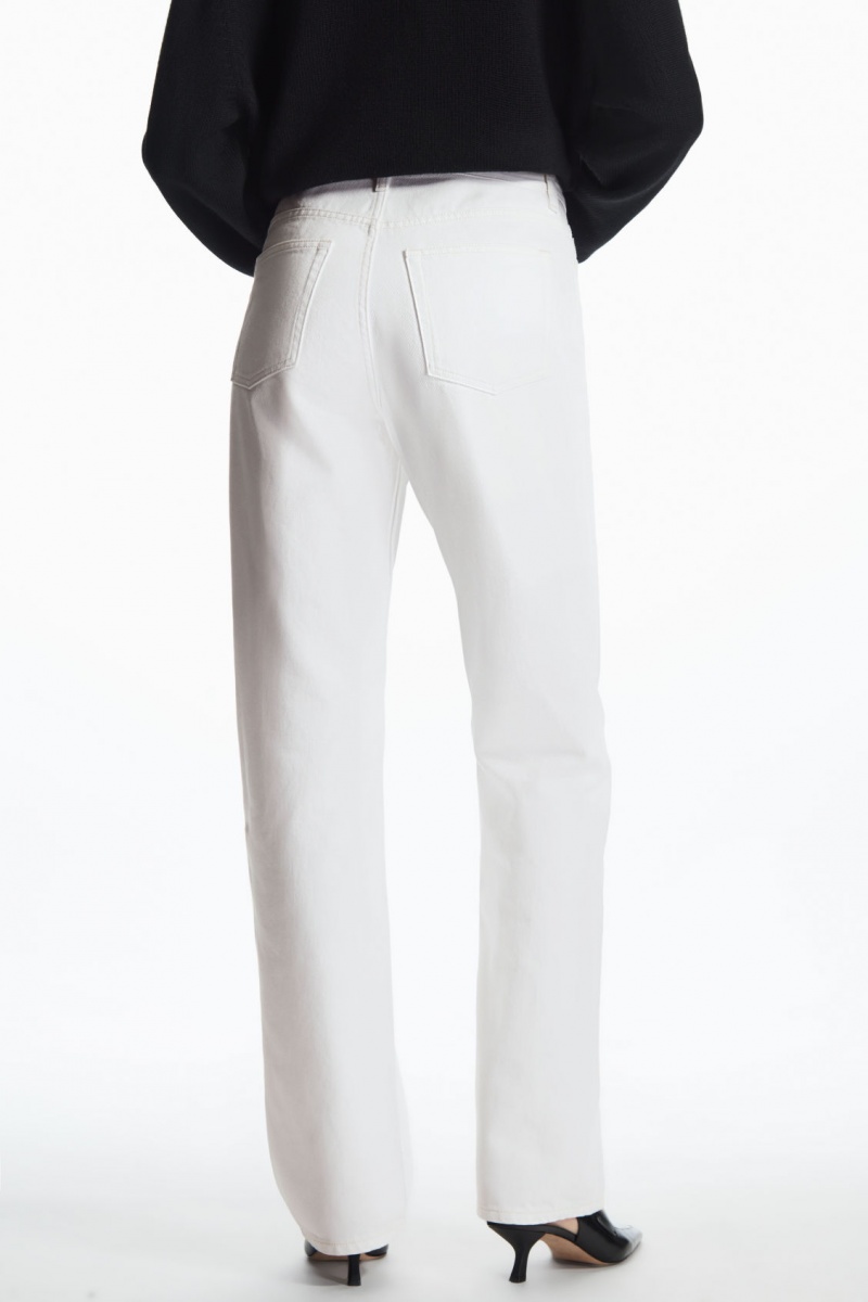 Women's COS Column Straight Jeans White NZ-67ONXMHWQ