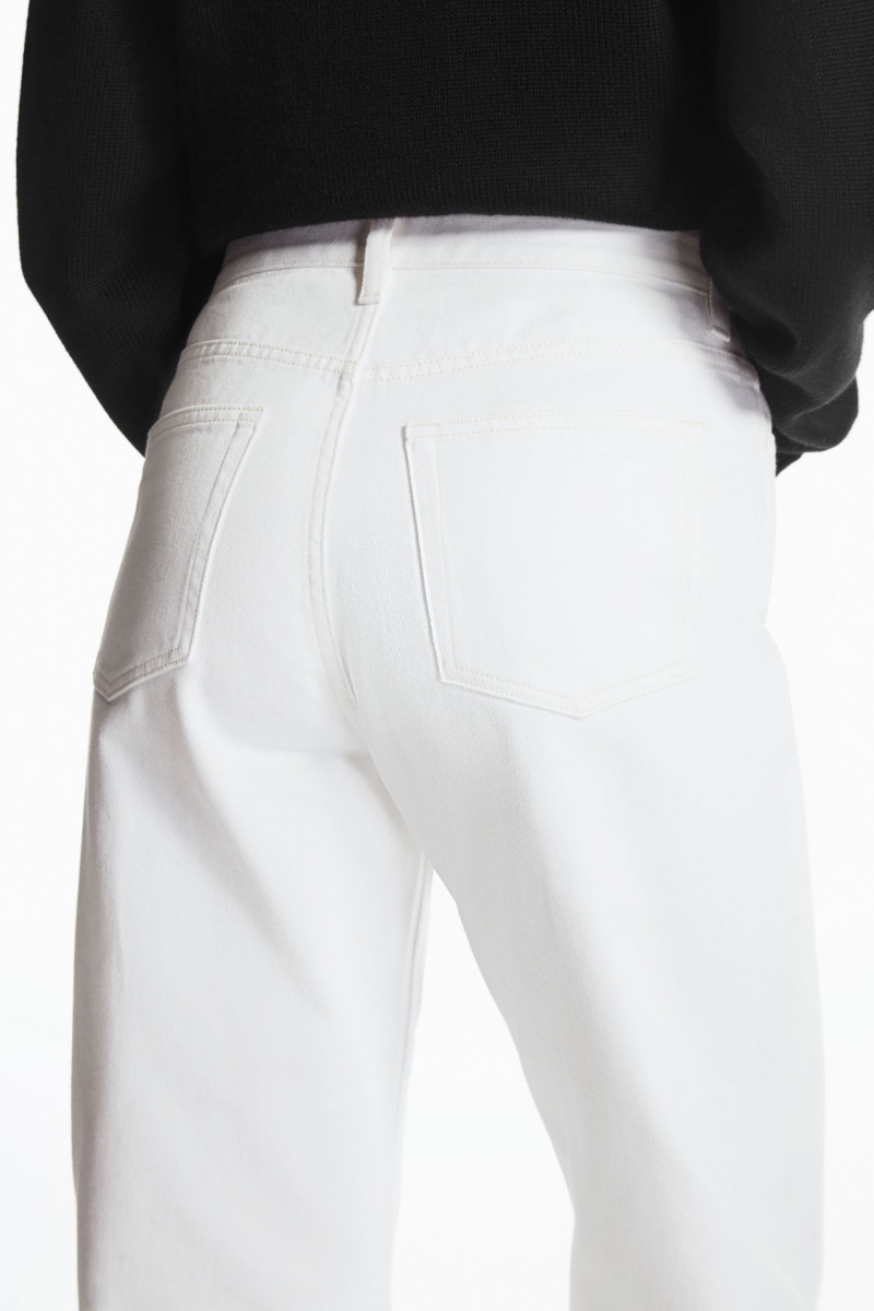 Women's COS Column Straight Jeans White NZ-67ONXMHWQ