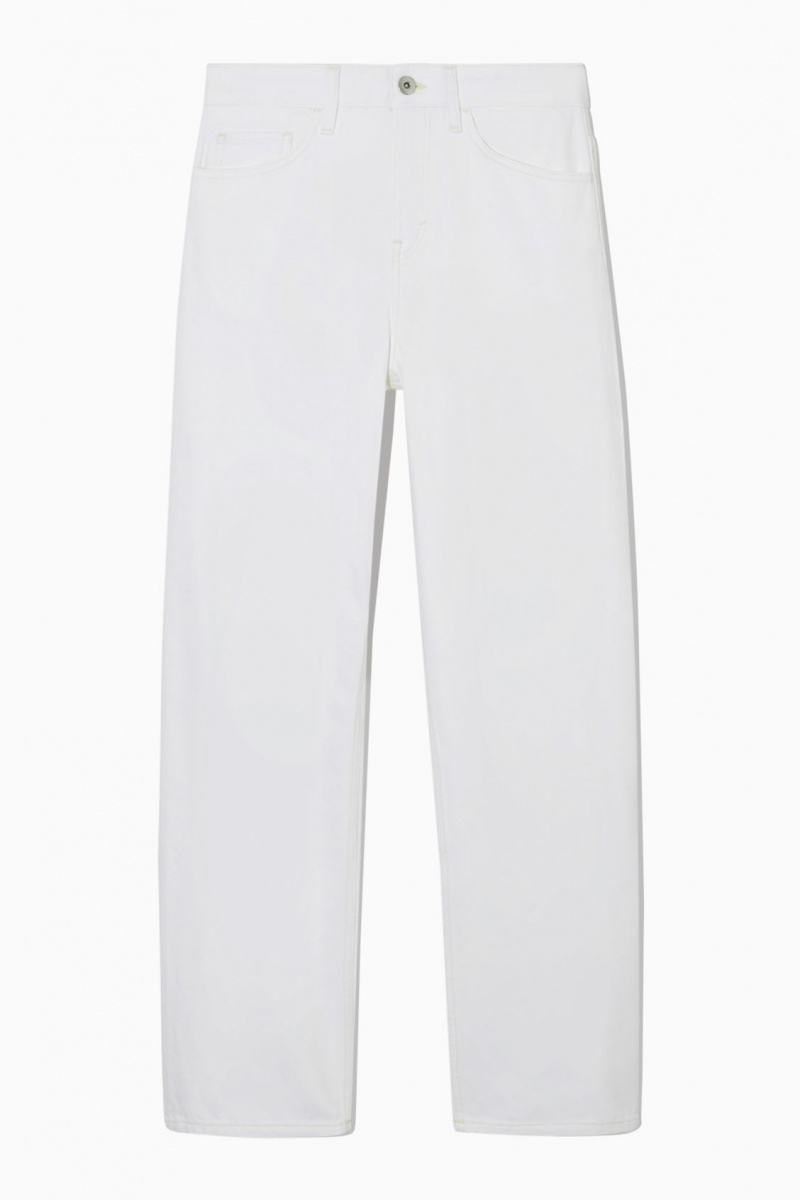 Women's COS Column Straight Jeans White NZ-67ONXMHWQ