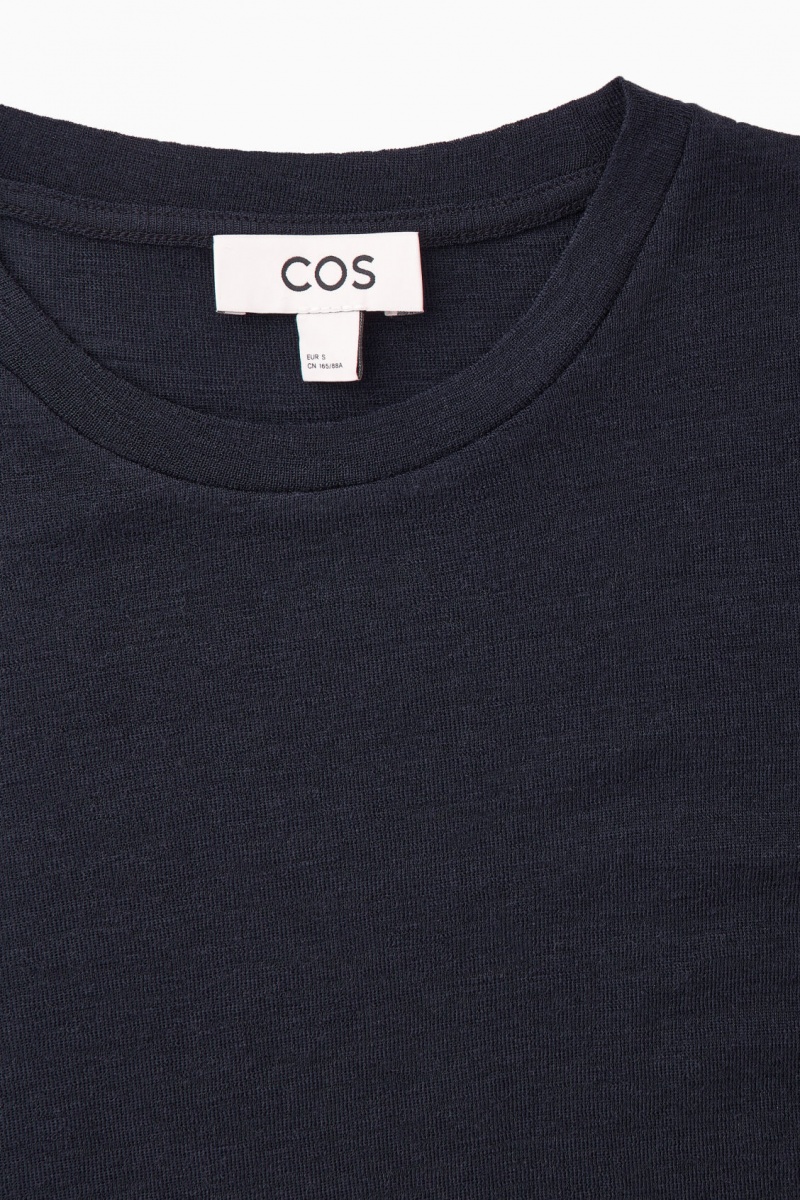 Women's COS Crew-Neck Merino Wool Top Sweaters Navy NZ-46QTIKOYG