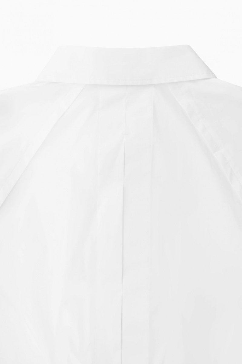 Women's COS Cropped Elasticated Shirts White NZ-78HBSVERX