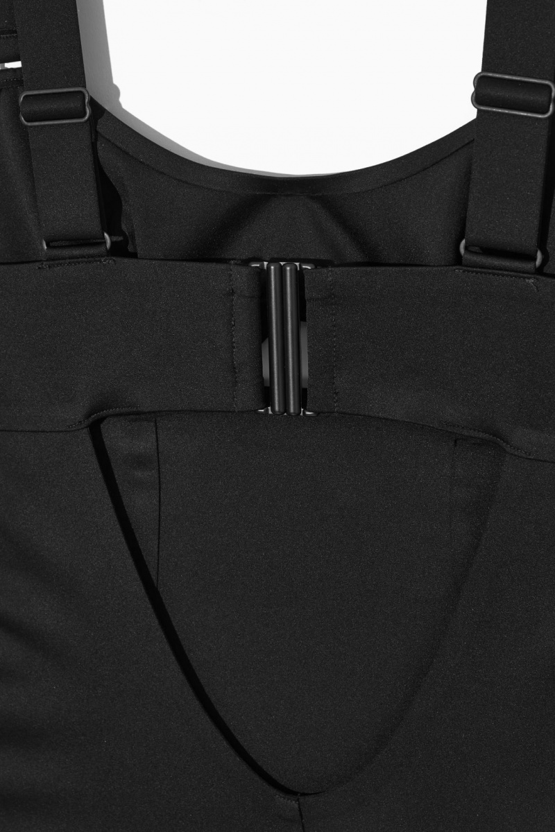 Women's COS Cut-Out Scoop-Neck Swimsuits Black NZ-23VMIHAWE