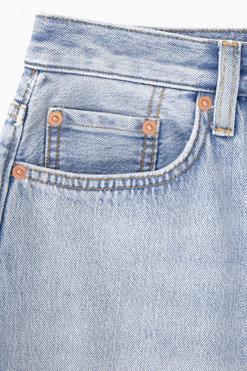 Women's COS Denim Maxi Skirt Light Blue NZ-09OBRUACL