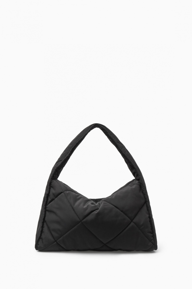 Women's COS Diamond-Quilted Shoulder Bags Black NZ-38SCYDFHN