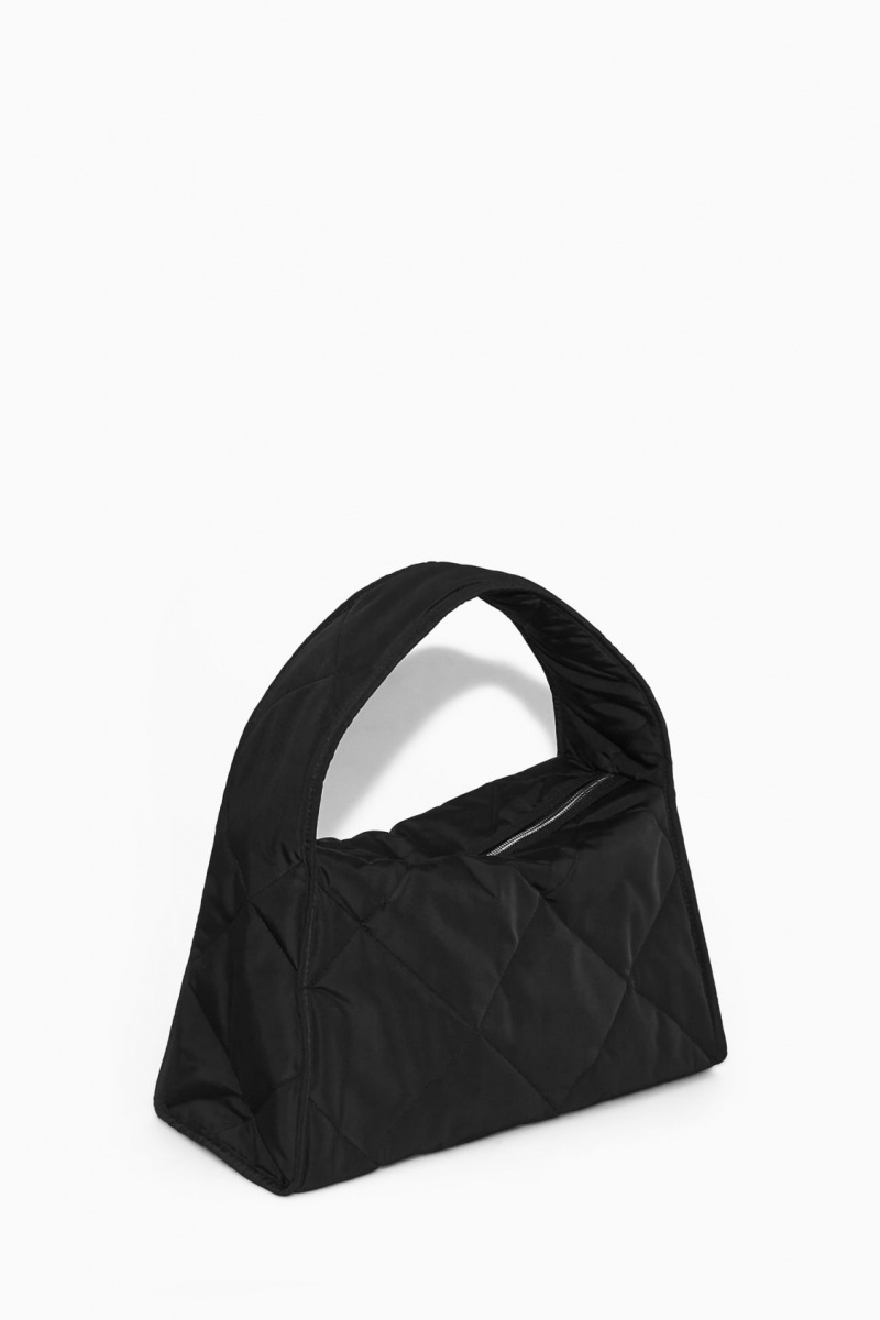 Women's COS Diamond-Quilted Shoulder Bags Black NZ-38SCYDFHN