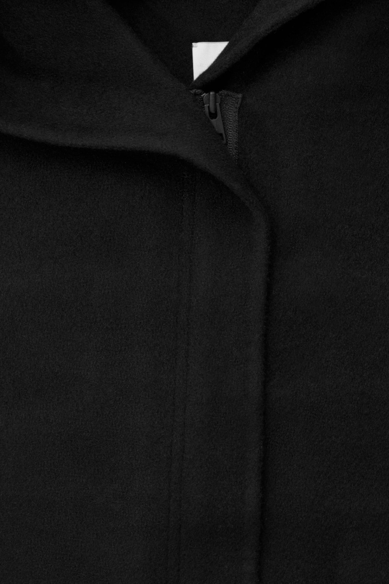Women's COS Double-Faced Hybrid Hooded Vest Black NZ-16IQOPTUB