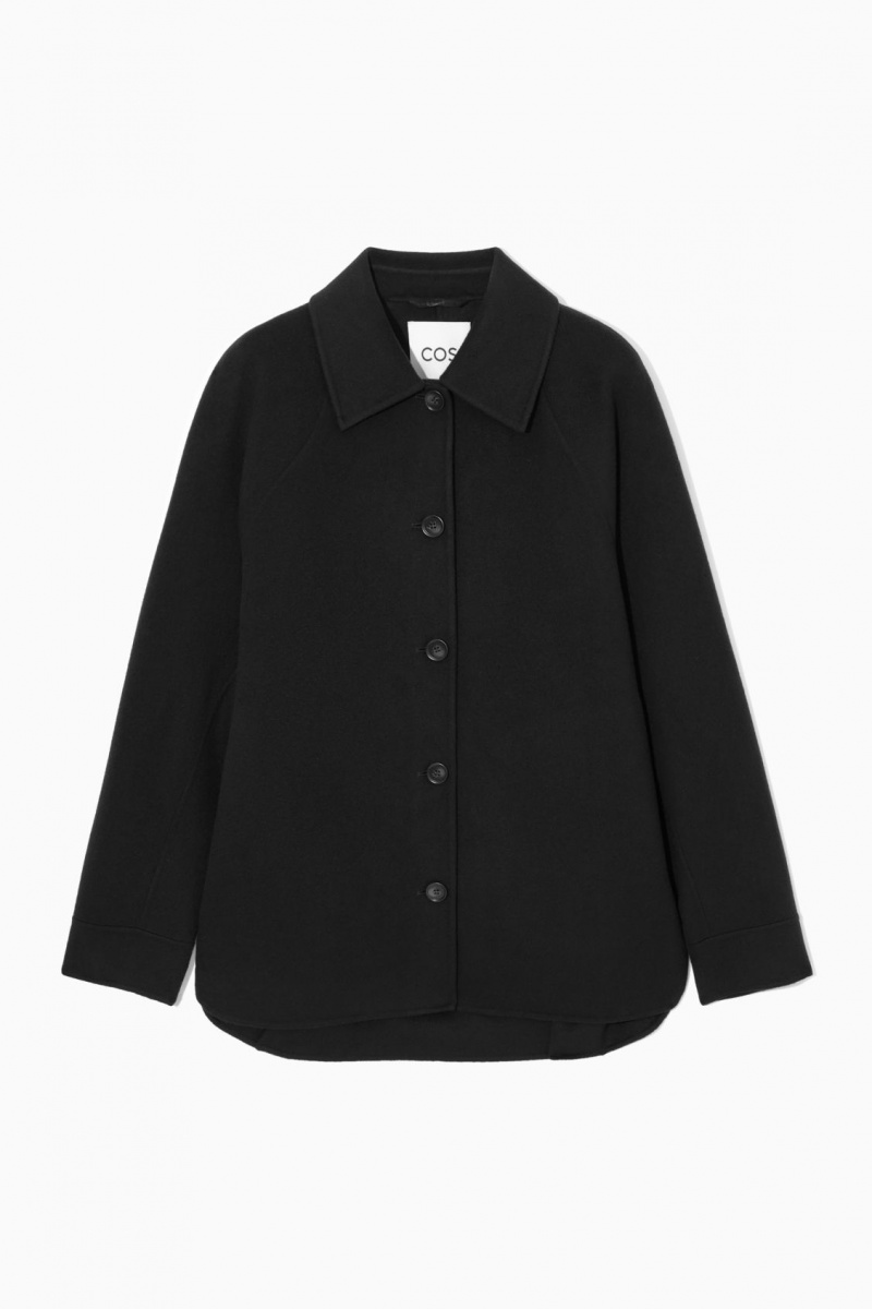 Women's COS Double-Faced Wool Jackets Black NZ-34NHVPLOG
