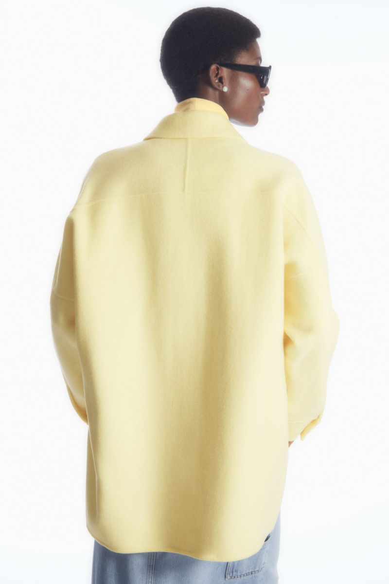 Women's COS Double-Faced Wool Jackets Yellow NZ-26EZXSLDI